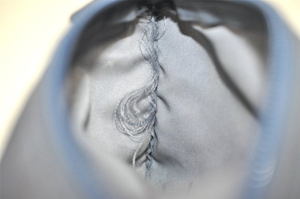 Authentic PRADA Vintage Nylon Tessuto Leather Pouch Purse Blue 0132J