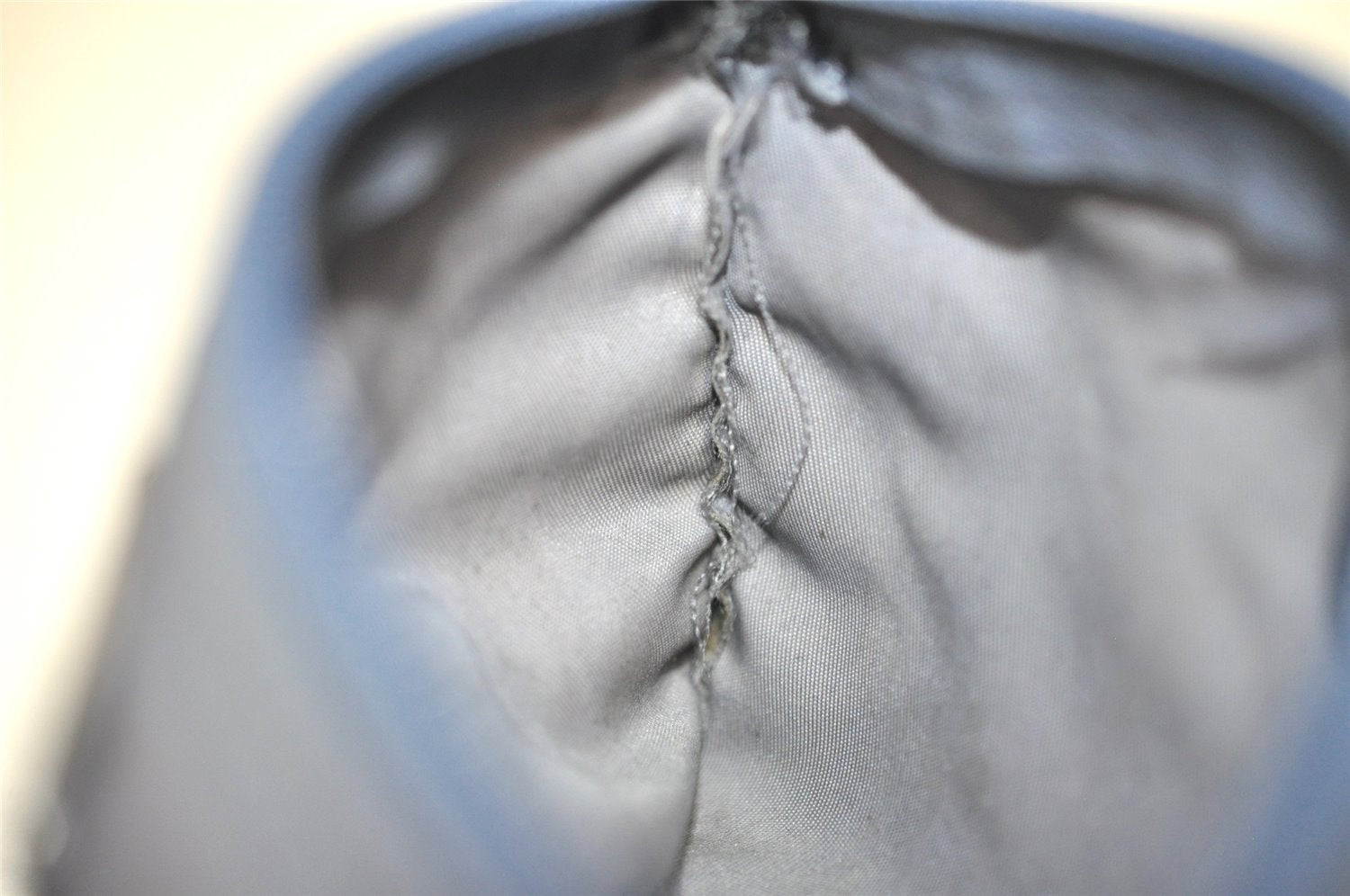 Authentic PRADA Vintage Nylon Tessuto Leather Pouch Purse Blue 0132J