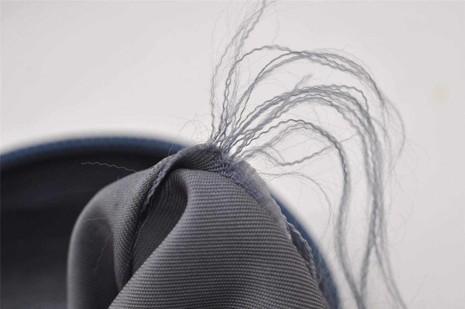 Authentic PRADA Vintage Nylon Tessuto Leather Pouch Purse Blue 0132J