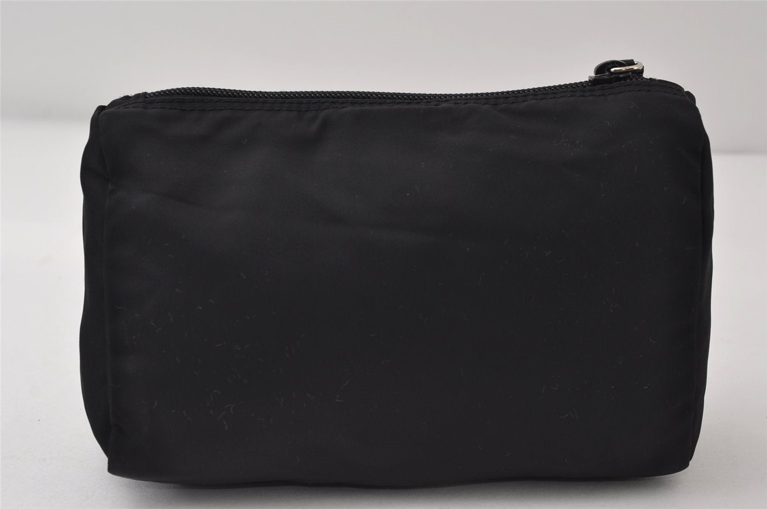 Authentic PRADA Vintage Nylon Tessuto Leather Pouch Purse Black 0133J