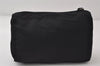 Authentic PRADA Vintage Nylon Tessuto Leather Pouch Purse Black 0133J