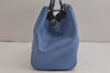 Authentic GUCCI GG Marmont 2Way Shoulder Hand Bag Leather 448054 Blue 0133K