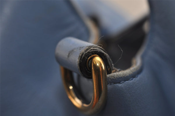 Authentic GUCCI GG Marmont 2Way Shoulder Hand Bag Leather 448054 Blue 0133K