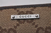 Authentic GUCCI Vintage Coin Case Purse GG Canvas Leather 115255 Brown 0134J