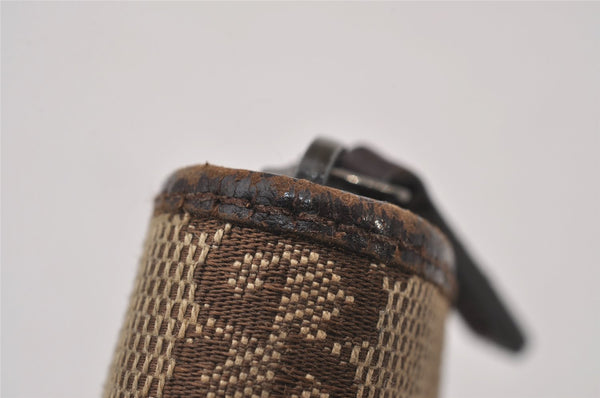 Authentic GUCCI Vintage Coin Case Purse GG Canvas Leather 115255 Brown 0134J