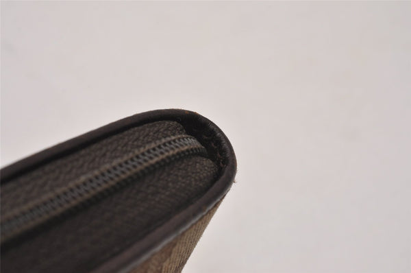 Authentic GUCCI Vintage Coin Case Purse GG Canvas Leather 115255 Brown 0134J