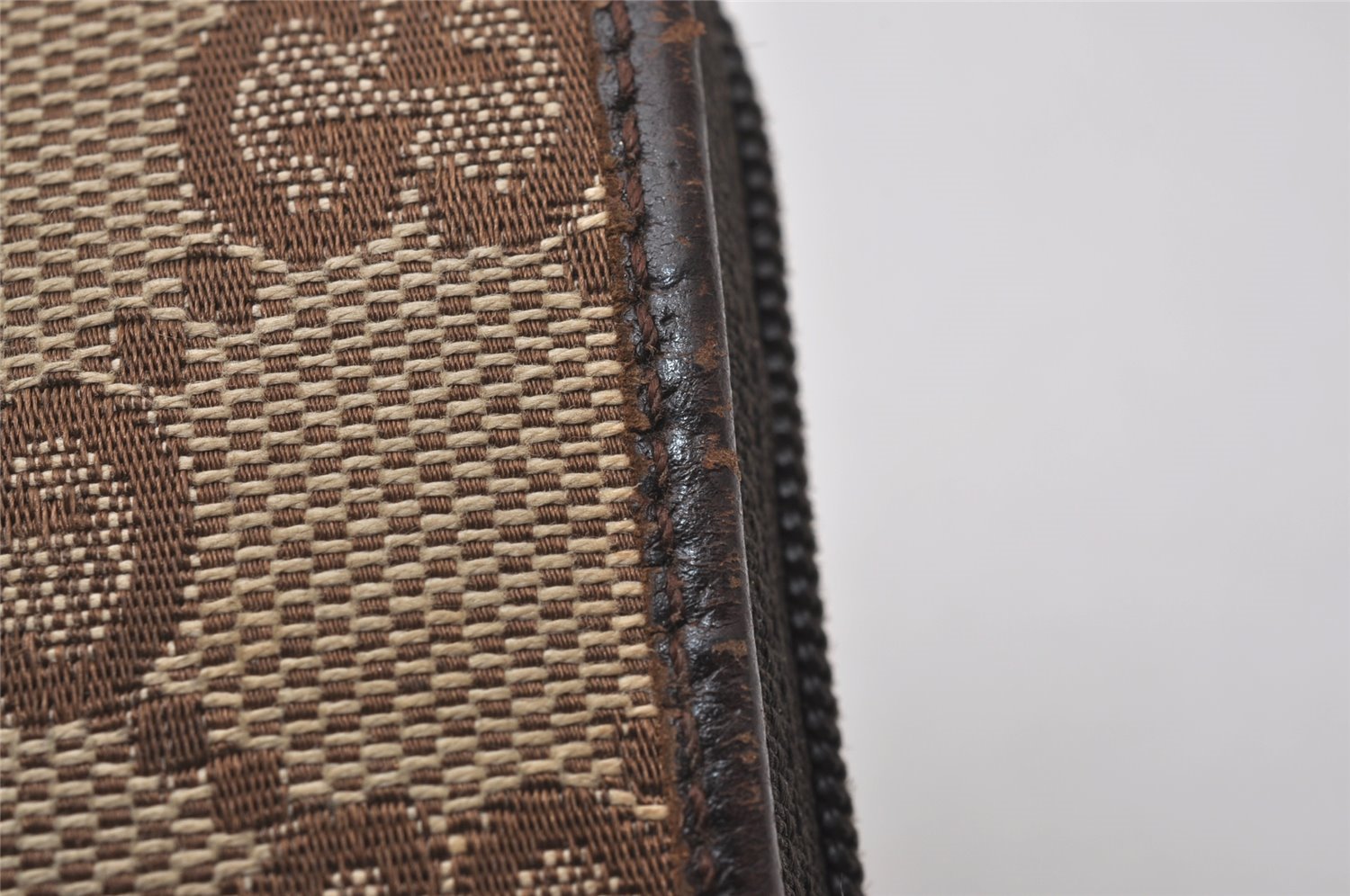 Authentic GUCCI Vintage Coin Case Purse GG Canvas Leather 115255 Brown 0134J