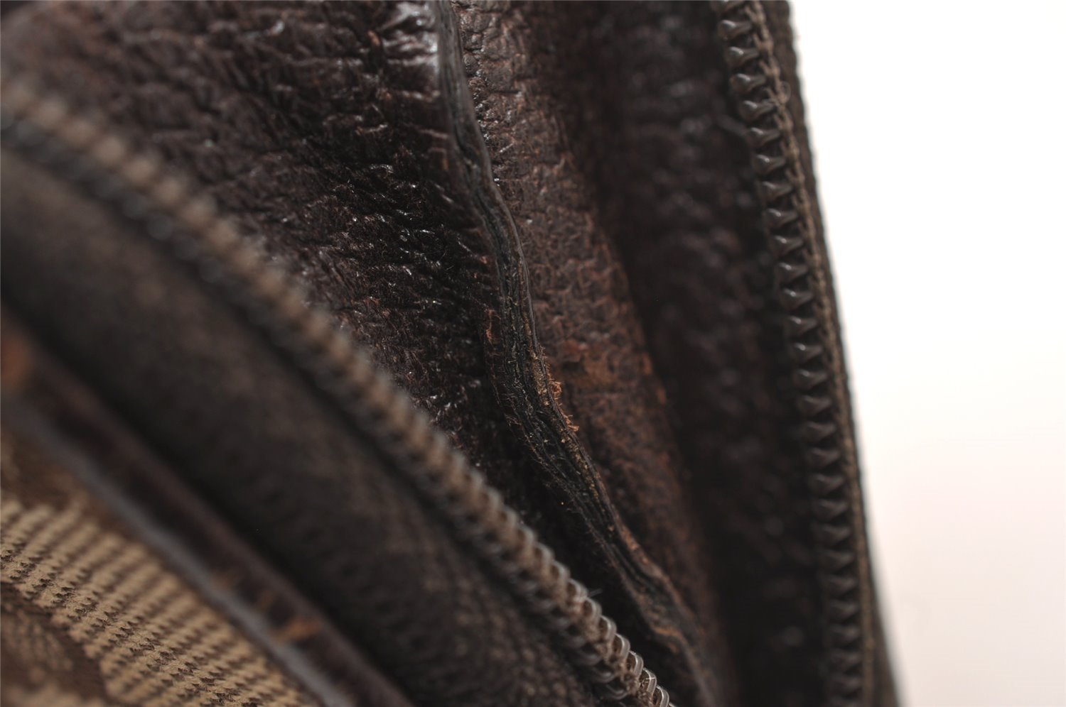 Authentic GUCCI Vintage Coin Case Purse GG Canvas Leather 115255 Brown 0134J