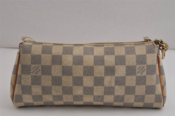 Auth Louis Vuitton Damier Azur Eva N55214 2Way Shoulder Accessories Pouch 0135K