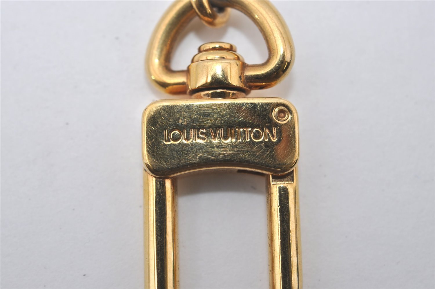 Authentic Louis Vuitton Charm Key Chain Anokre Gold M62698 LV 0136J