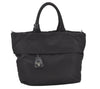 Authentic PRADA Nylon Tessuto Leather 2Way Hand Tote Bag Black 0138K