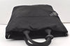 Authentic PRADA Nylon Tessuto Leather 2Way Hand Tote Bag Black 0138K