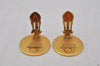 Authentic HERMES Clip-On Earrings Serie BIJOUTERIE FANTAISIE Gold 0139J