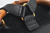 Authentic GUCCI Vintage Bamboo Backpack Purse Suede Leather Black 0139K