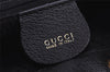 Authentic GUCCI Vintage Bamboo Backpack Purse Suede Leather Black 0139K