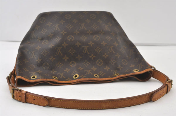 Authentic Louis Vuitton Monogram Petit Noe M42226 Shoulder Drawstring Bag 0141K