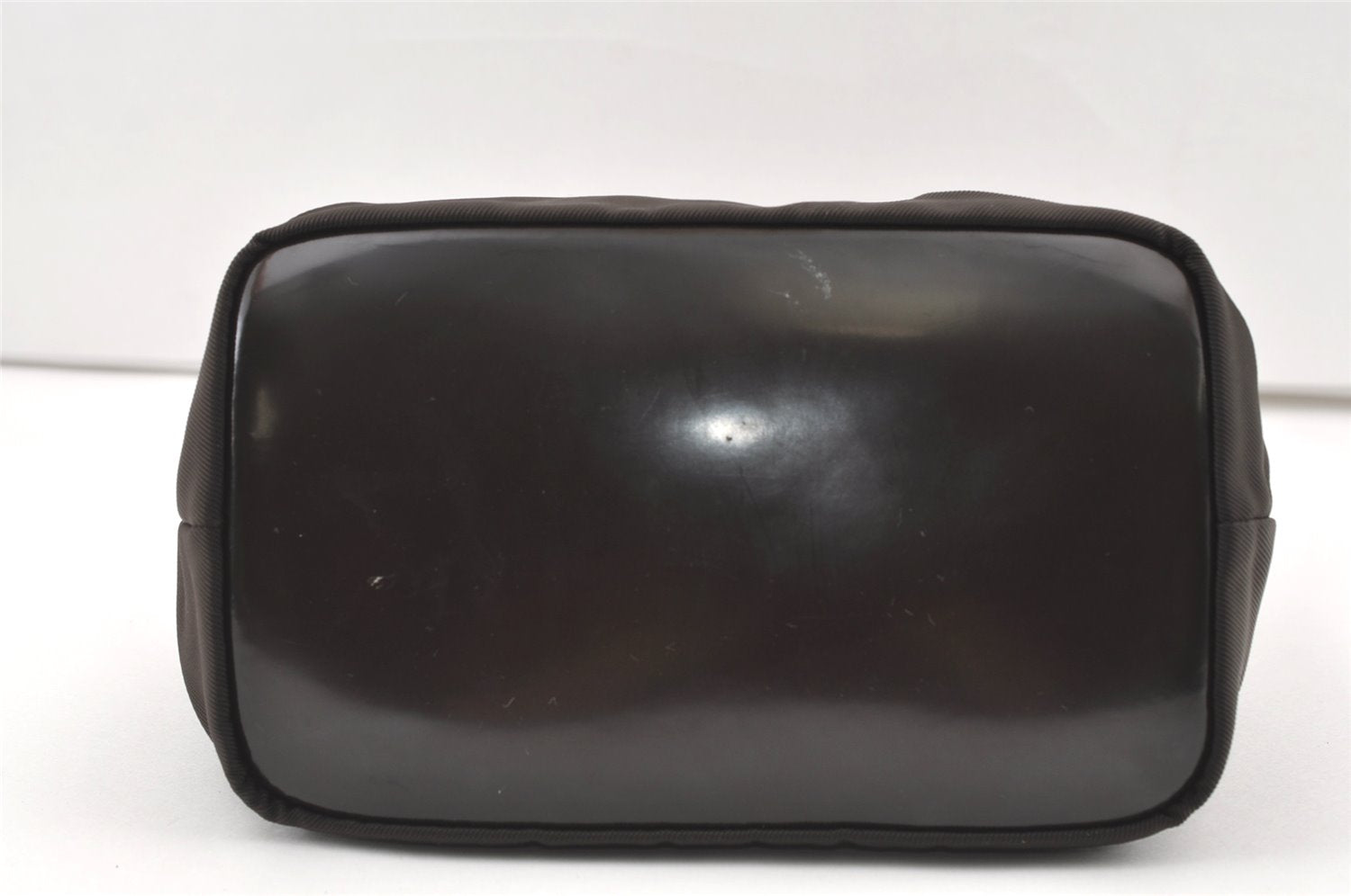 Authentic GUCCI Bamboo Vintage Shoulder Bag Purse Nylon Leather Brown 0142K