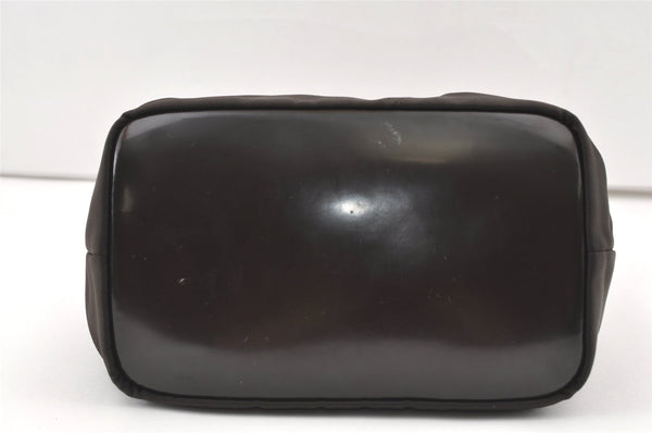 Authentic GUCCI Bamboo Vintage Shoulder Bag Purse Nylon Leather Brown 0142K