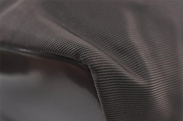 Authentic GUCCI Bamboo Vintage Shoulder Bag Purse Nylon Leather Brown 0142K