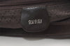 Authentic GUCCI Bamboo Vintage Shoulder Bag Purse Nylon Leather Brown 0142K