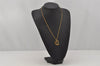 Authentic Christian Dior Gold Tone Chain Pendant Necklace CD 0143J