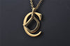 Authentic Christian Dior Gold Tone Chain Pendant Necklace CD 0143J