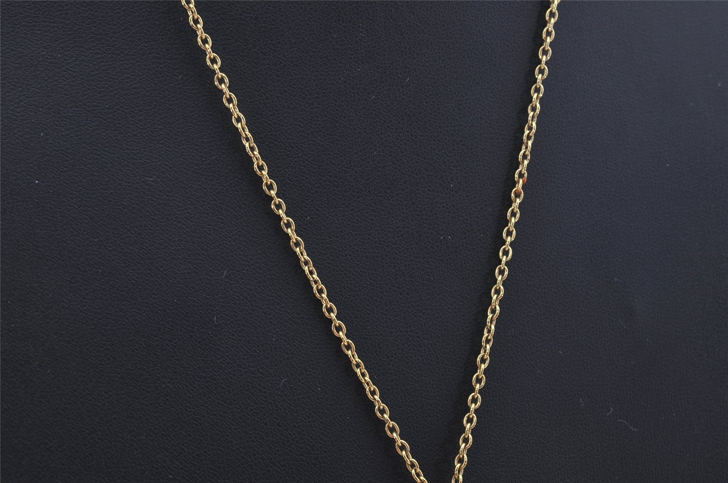 Authentic Christian Dior Gold Tone Chain Pendant Necklace CD 0143J