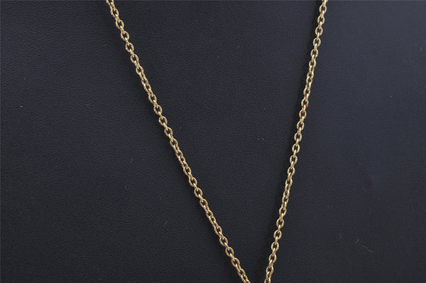 Authentic Christian Dior Gold Tone Chain Pendant Necklace CD 0143J