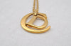 Authentic Christian Dior Gold Tone Chain Pendant Necklace CD 0143J