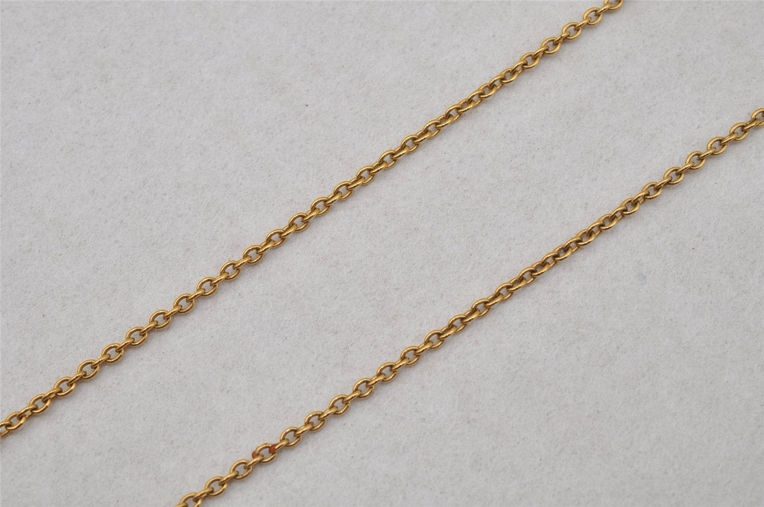 Authentic Christian Dior Gold Tone Chain Pendant Necklace CD 0143J