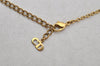 Authentic Christian Dior Gold Tone Chain Pendant Necklace CD 0143J