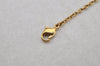 Authentic Christian Dior Gold Tone Chain Pendant Necklace CD 0143J