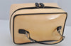 Authentic GUCCI Horsebit Vanity Hand Bag Purse Enamel White Cream Junk 0143K