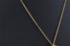 Authentic Christian Dior Gold Tone Chain Rhinestone Pendant Necklace CD 0144J