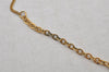 Authentic Christian Dior Gold Tone Chain Rhinestone Pendant Necklace CD 0144J