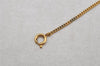 Authentic Christian Dior Gold Tone Chain Rhinestone Pendant Necklace CD 0144J