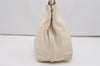 Authentic Salvatore Ferragamo Vara Ribbon Leather 2Way Tote Bag White SF 0145J