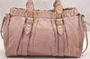 Authentic MIU MIU Vintage Leather 2Way Shoulder Tote Bag Pink 0146J