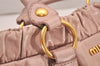 Authentic MIU MIU Vintage Leather 2Way Shoulder Tote Bag Pink 0146J