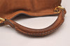 Authentic MIU MIU Matelasse Leather 2Way Shoulder Hand Bag Purse Brown 0147J