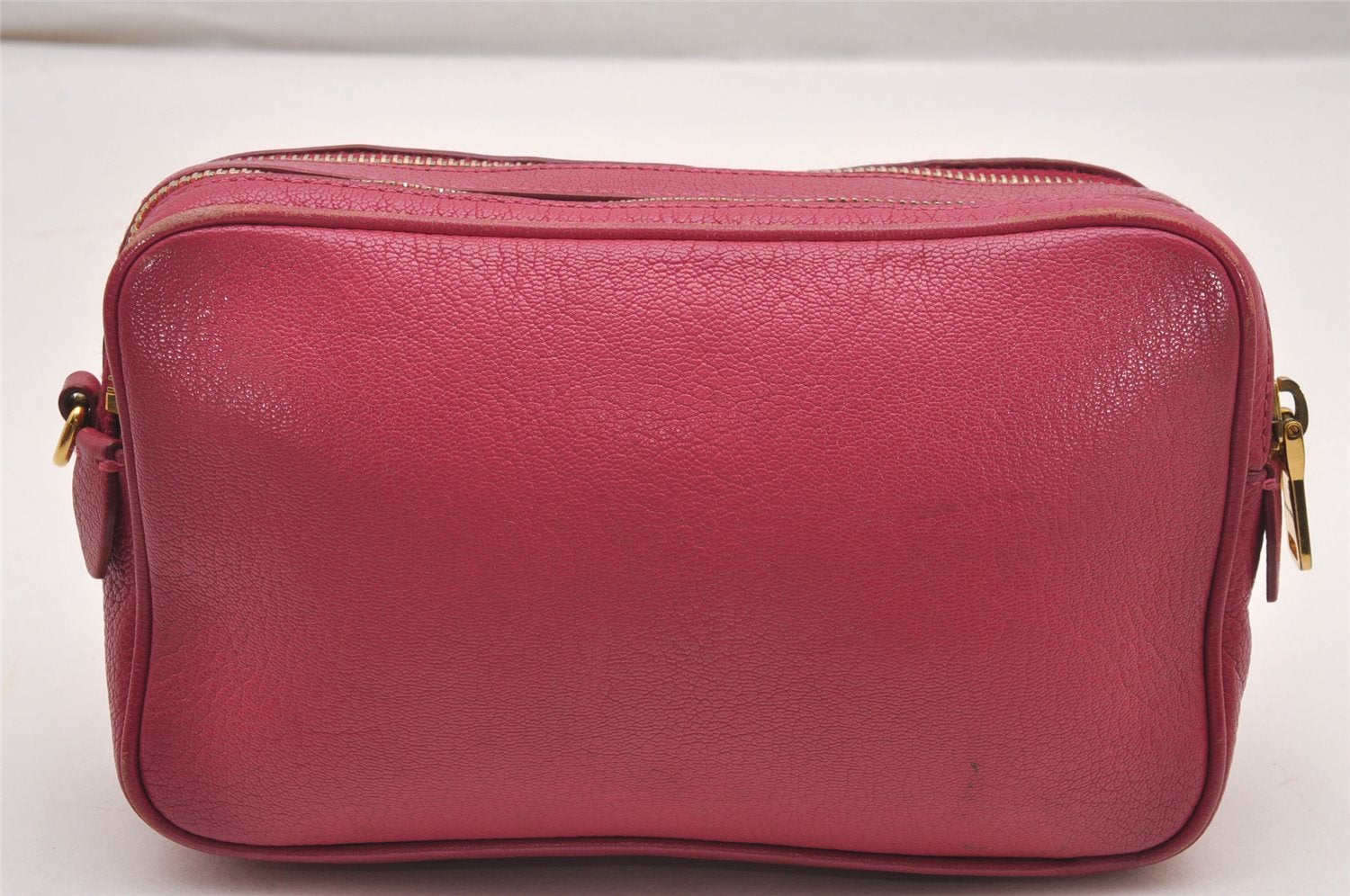 Authentic MIU MIU Madras Leather 2Way Shoulder Cross Bag Purse RT0539 Pink 0148J