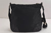 Authentic PRADA Nylon Tessuto Leather Shoulder Cross Body Bag Purse Black 0148K