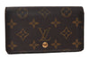 Auth Louis Vuitton Monogram Porte Monnaie Billets Tresor Wallet M61730 LV 0149J