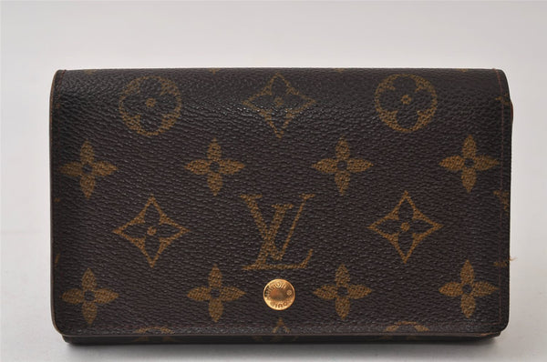 Auth Louis Vuitton Monogram Porte Monnaie Billets Tresor Wallet M61730 LV 0149J