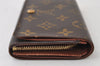 Auth Louis Vuitton Monogram Porte Monnaie Billets Tresor Wallet M61730 LV 0149J