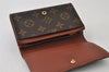 Auth Louis Vuitton Monogram Porte Monnaie Billets Tresor Wallet M61730 LV 0149J