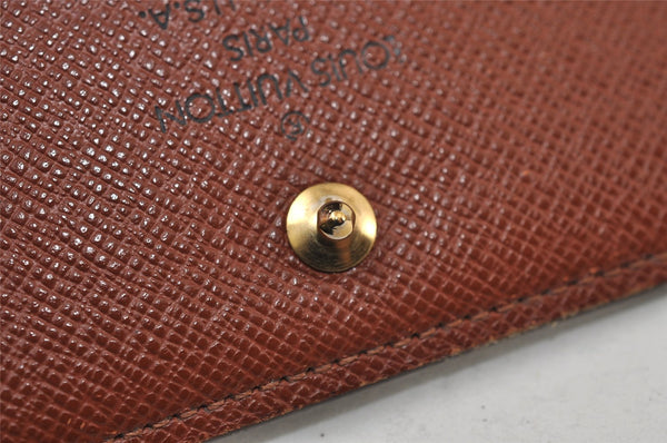 Auth Louis Vuitton Monogram Porte Monnaie Billets Tresor Wallet M61730 LV 0149J