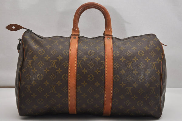 Authentic Louis Vuitton Monogram Keepall 45 Travel Boston Bag Old Model LV 0149K