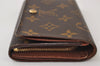 Auth Louis Vuitton Monogram Porte Monnaie Billets Tresor Wallet M61730 LV 0150J