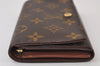 Auth Louis Vuitton Monogram Porte Monnaie Billets Tresor Wallet M61730 LV 0150J